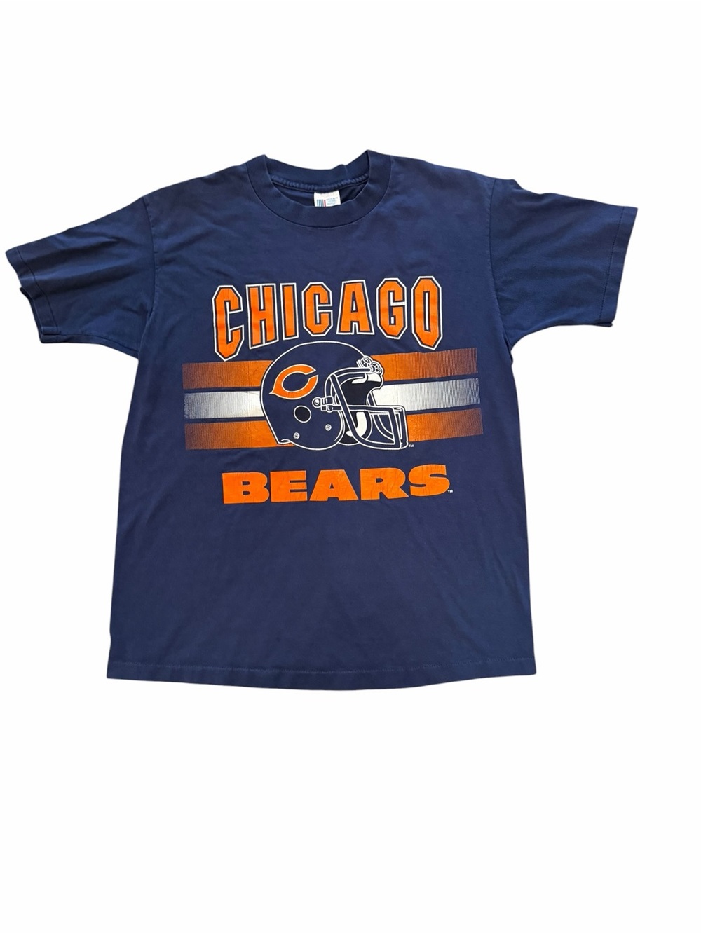 Vintage 1980s Trench NFL Chicago Bears T Shirt Size L Football Team Fan Illinois